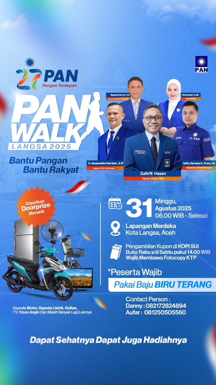 PAN Walk Langsa 2025 bertabur Hadiah