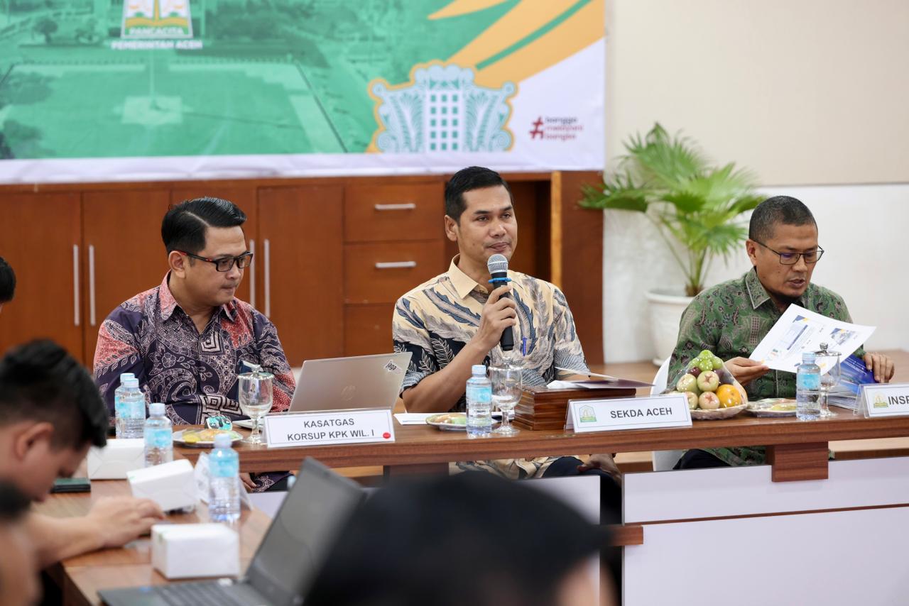 Rapat Bersama KPK, Sekda Aceh Targetkan 95 Persen Capaian MCSP Aceh 2025